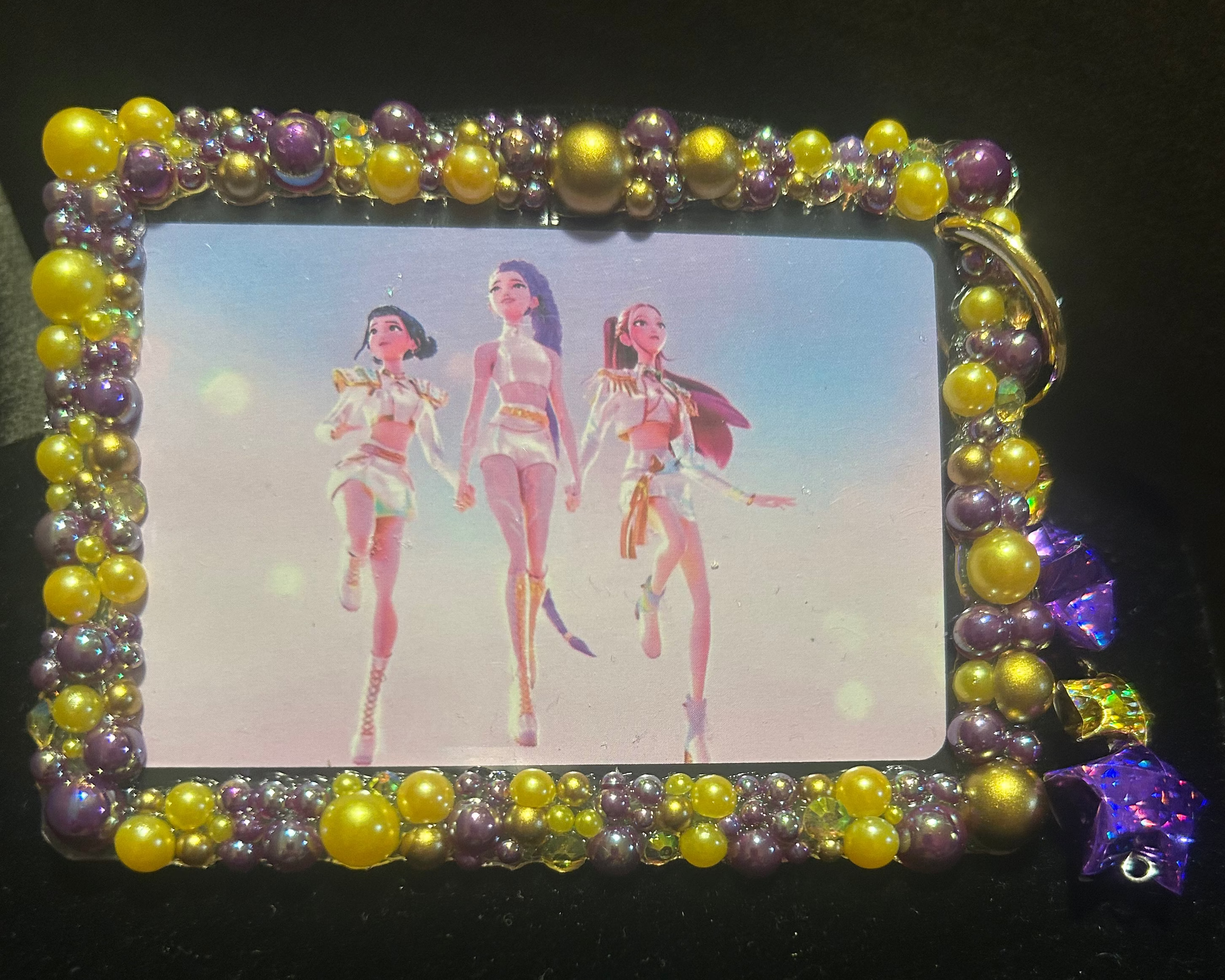 Yellow, and Purple Decoden Card Holder