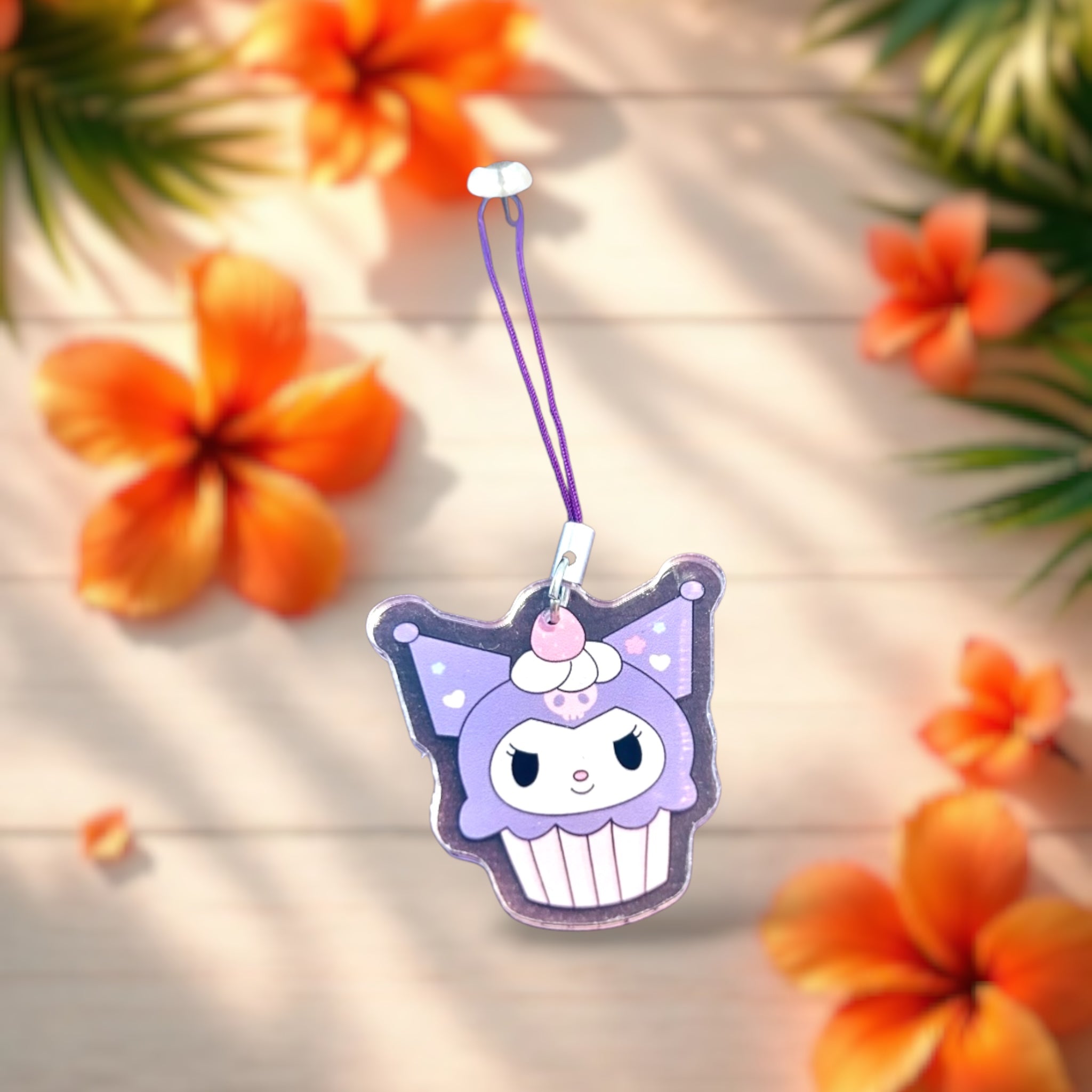 Purple Cupcake Mini Charm