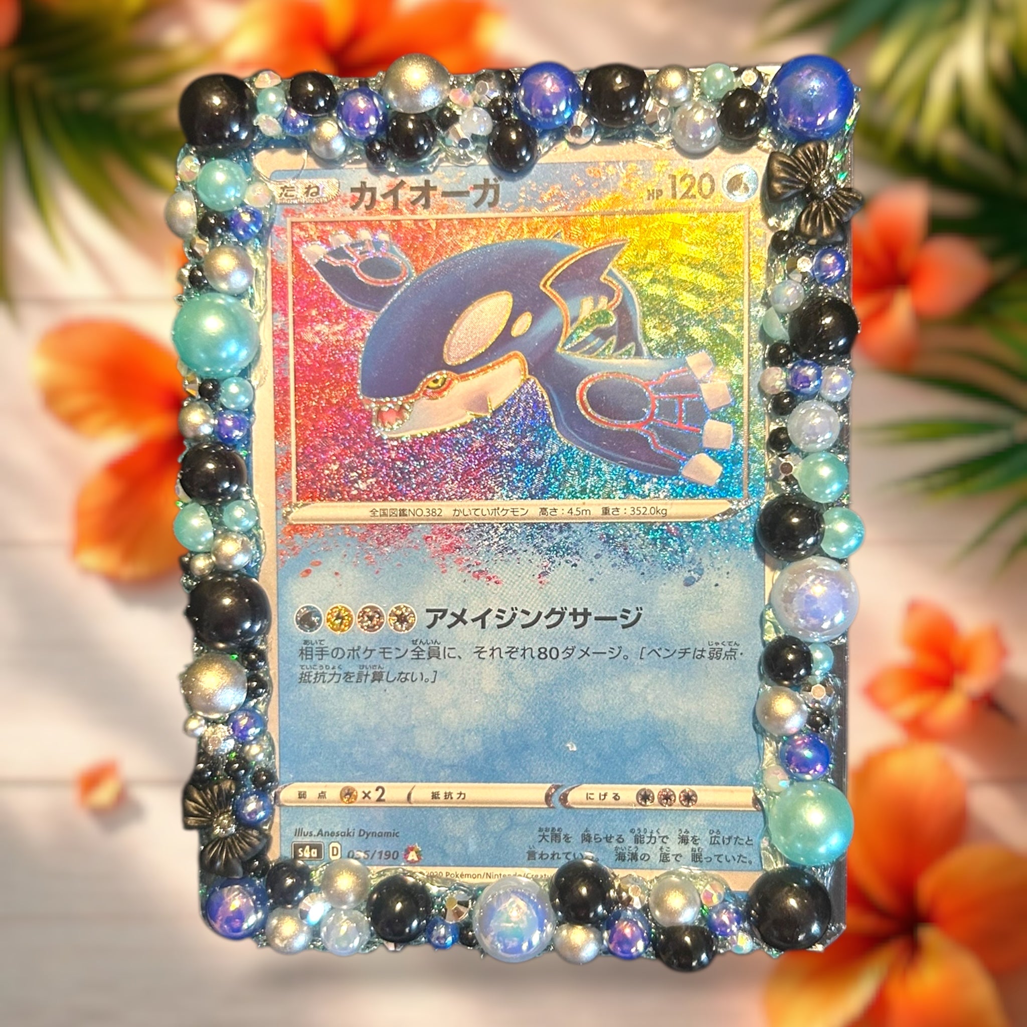 Black and Blue Decoden Card Holder