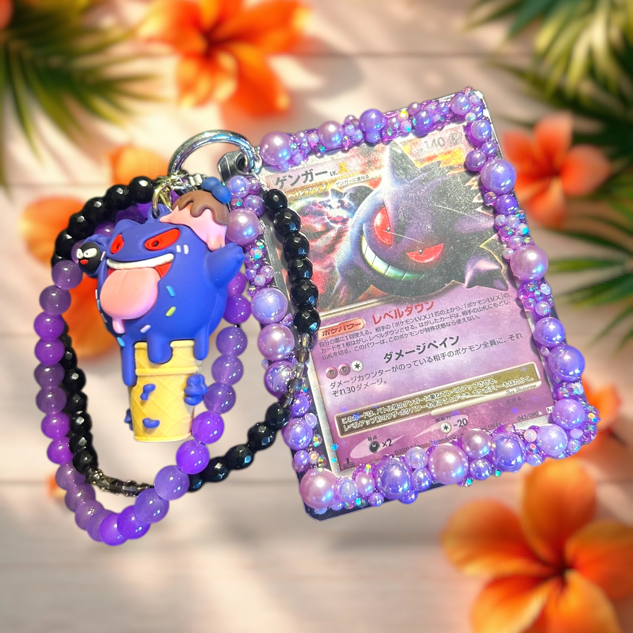 Purple Decoden Card Holder + Charm
