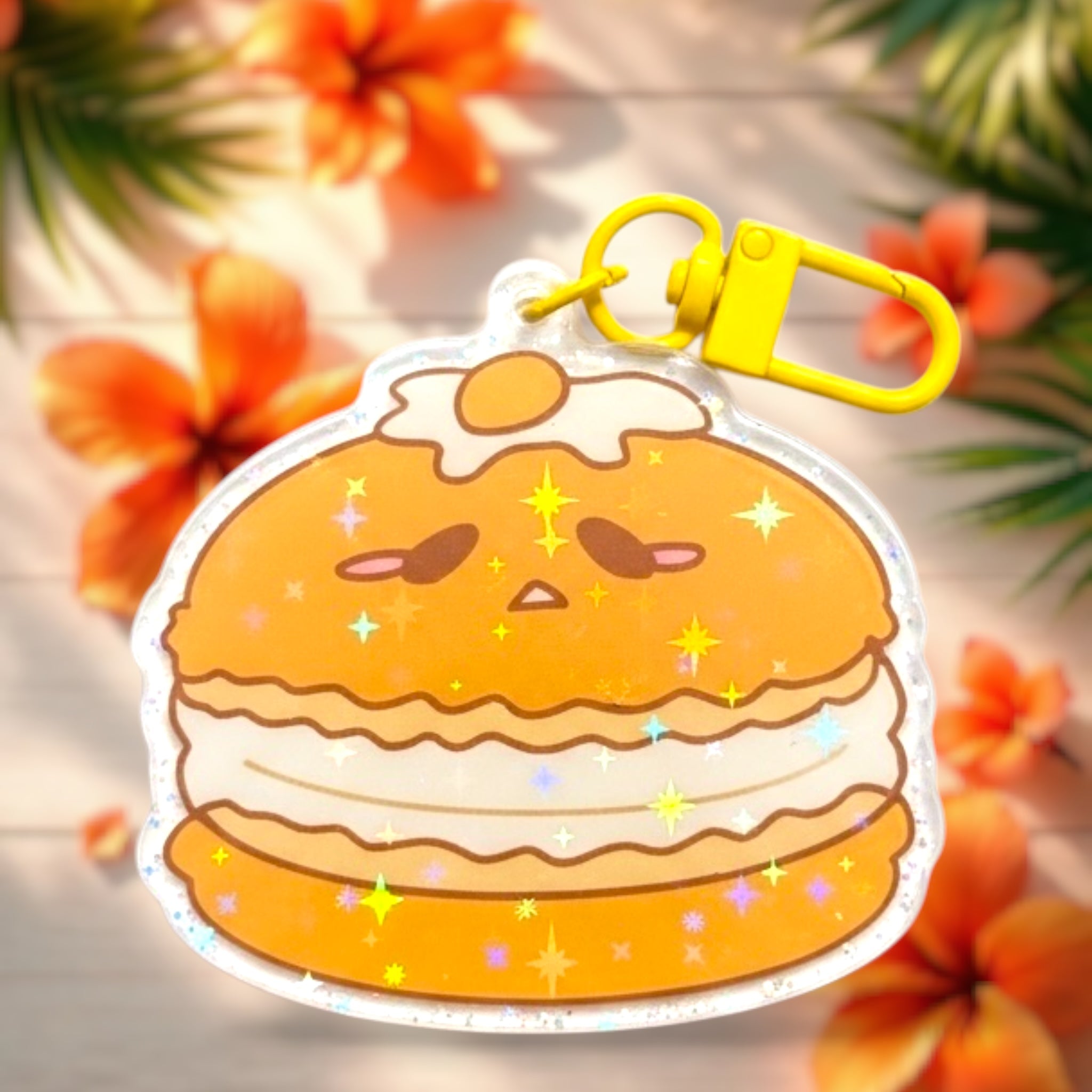 Tama Macaron 2.5” Holographic Acrylic Keychain