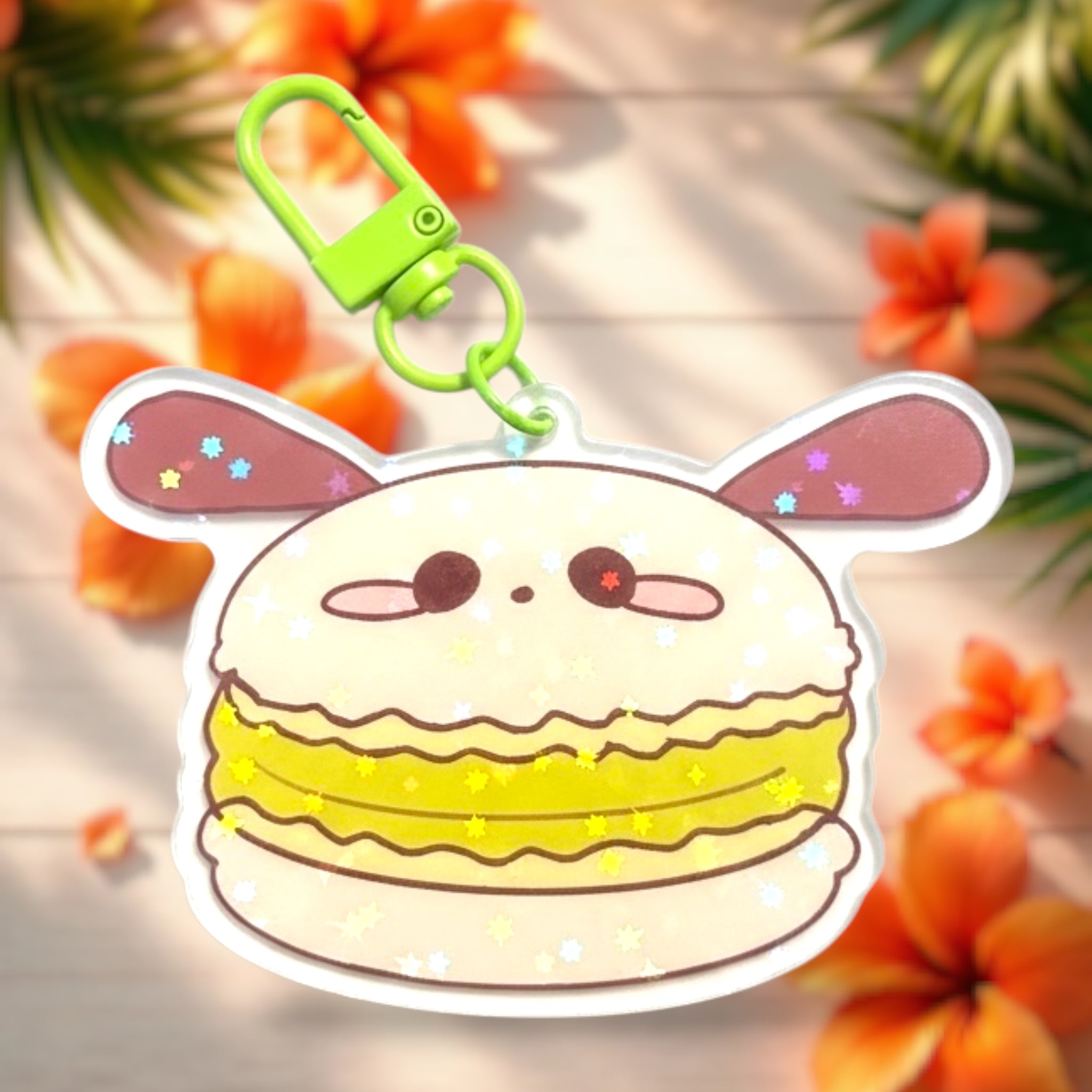 Poch Macaron 2.5” Holographic Acrylic Keychain