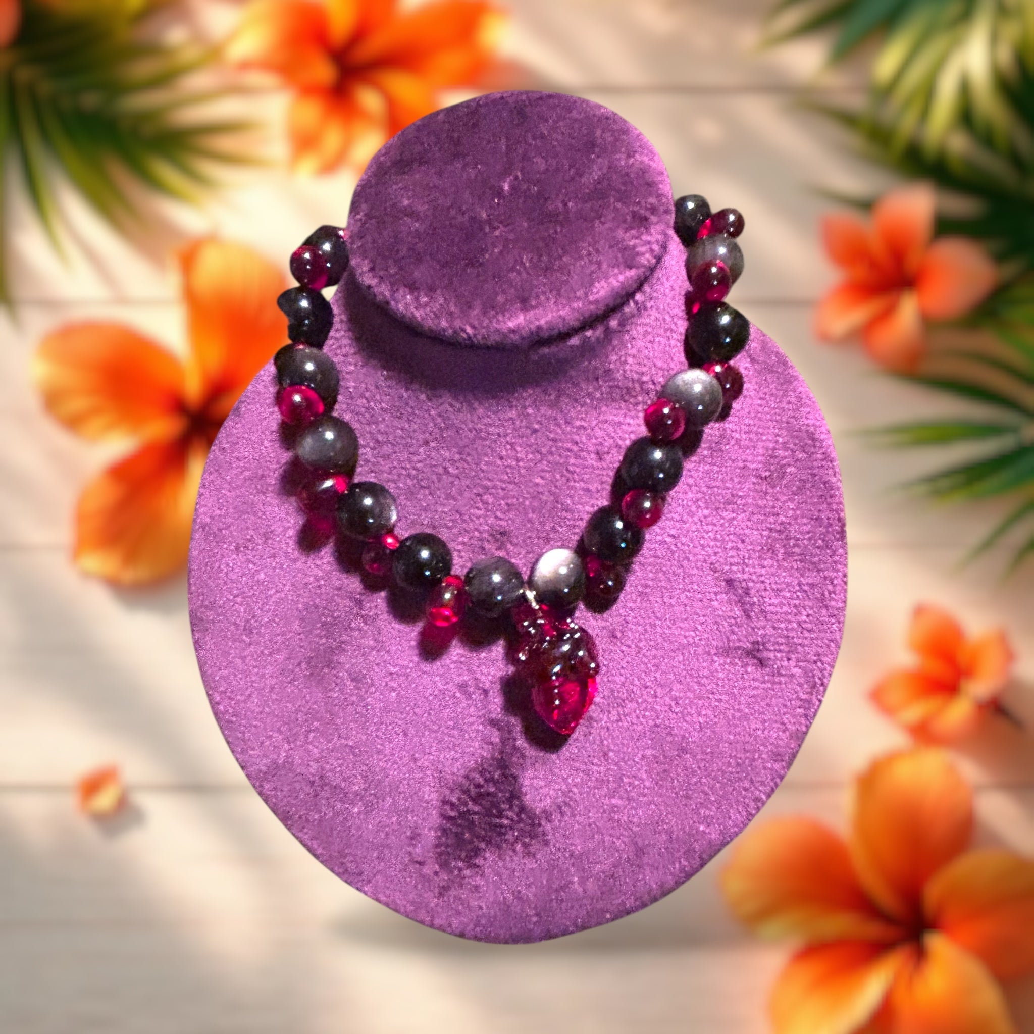 Silver Obsidian Gemstone Bracelet