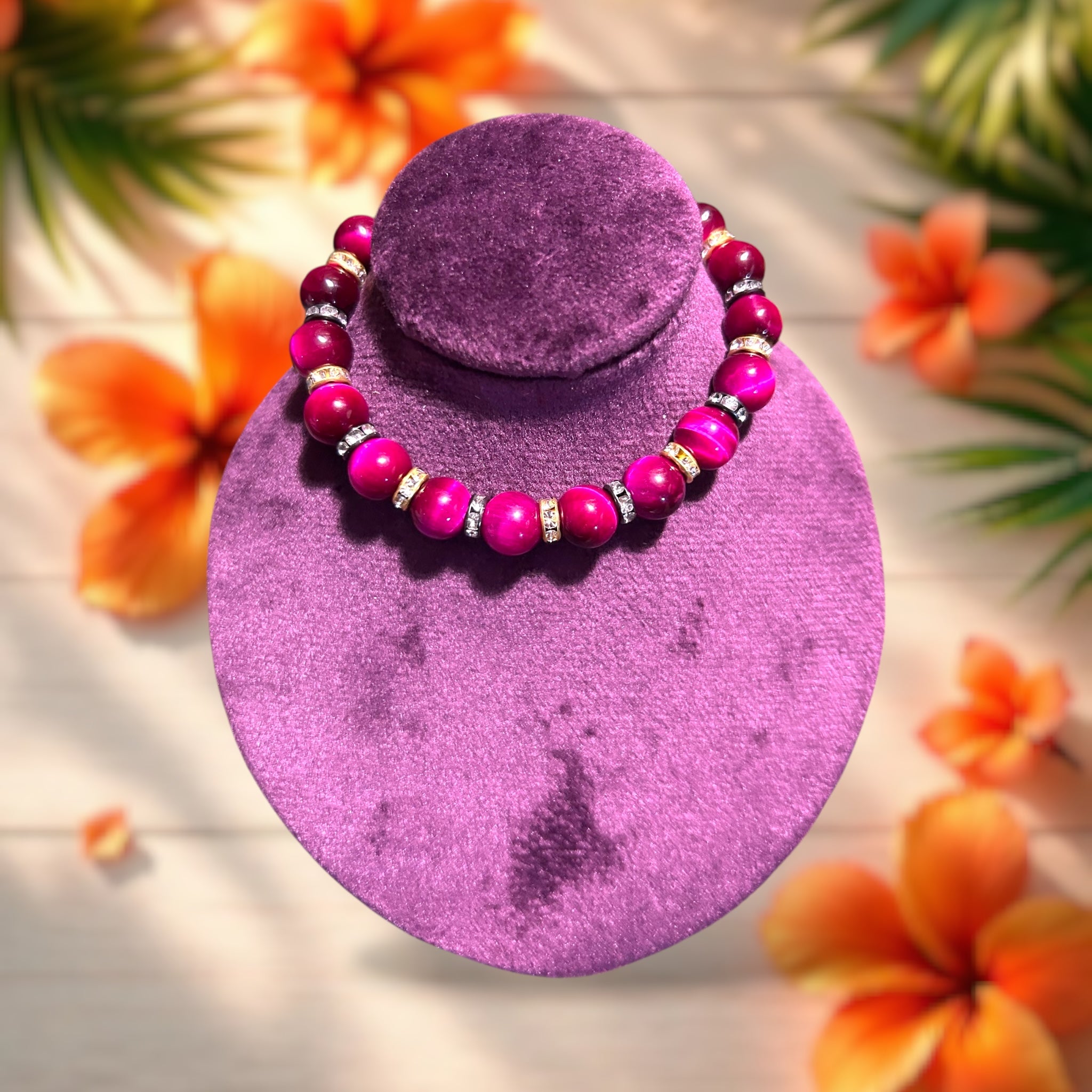 Pink Tiger’s Eye Gemstone Bracelet