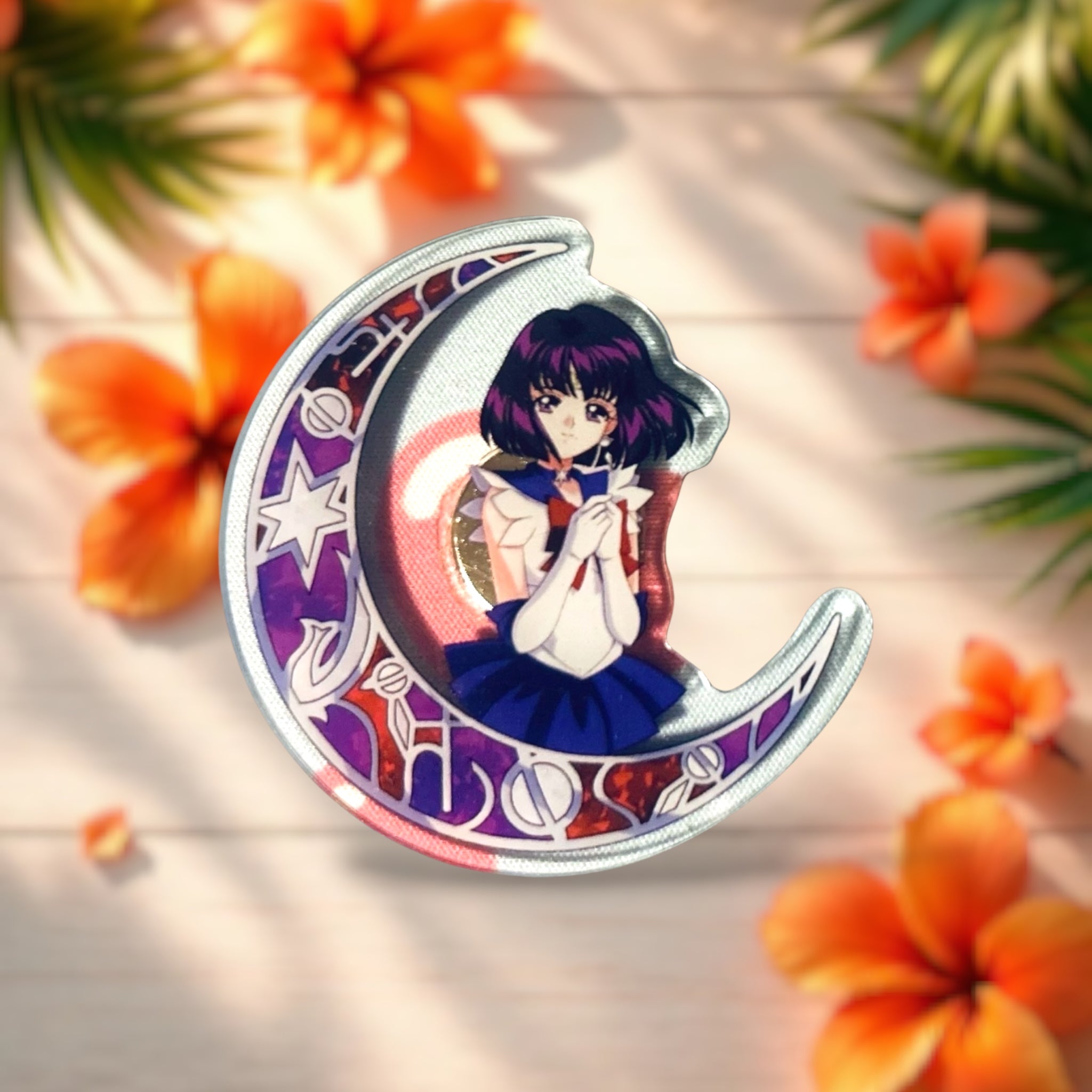 Purple Moon Mini Magnet