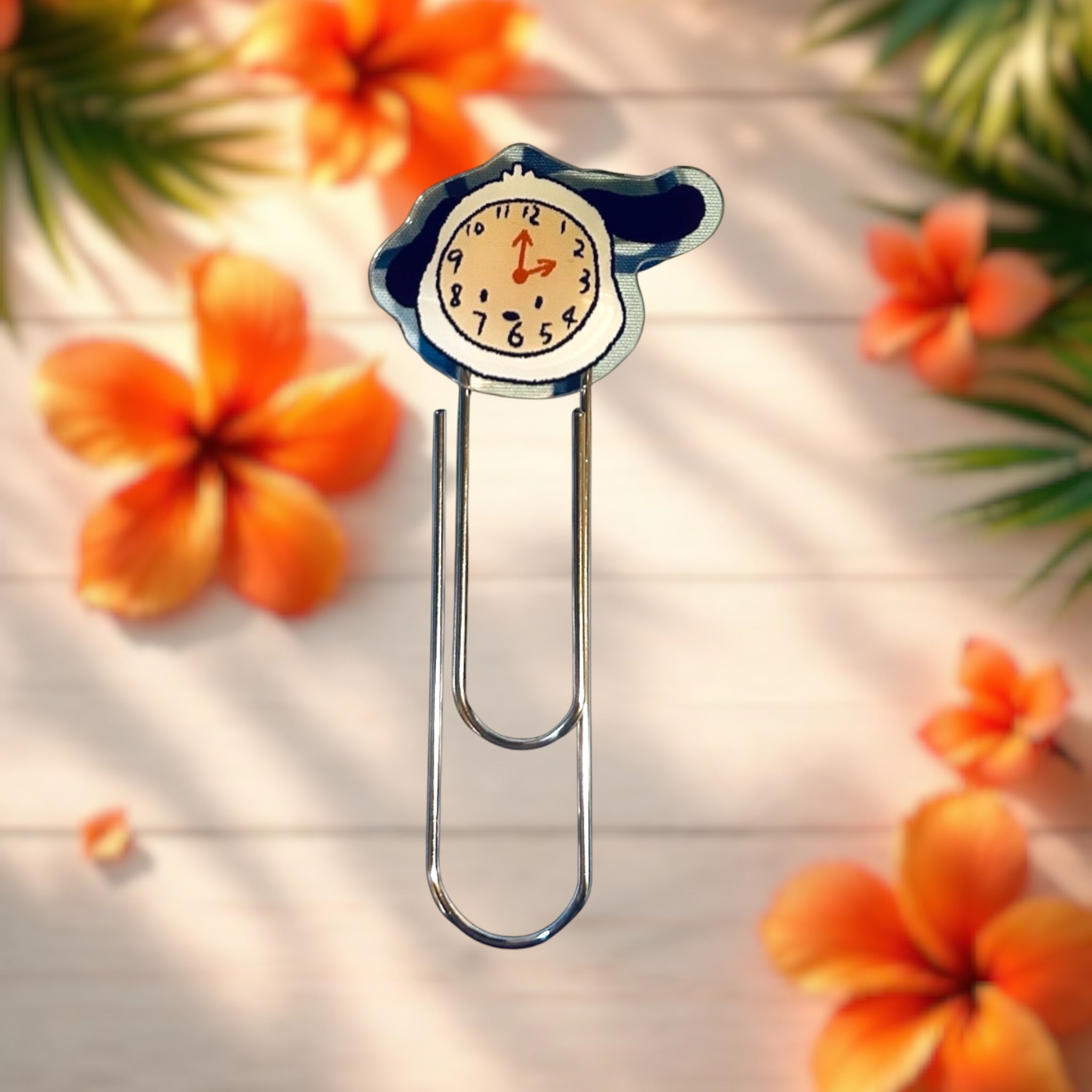 Puppy Clock Jumbo Paper Clip