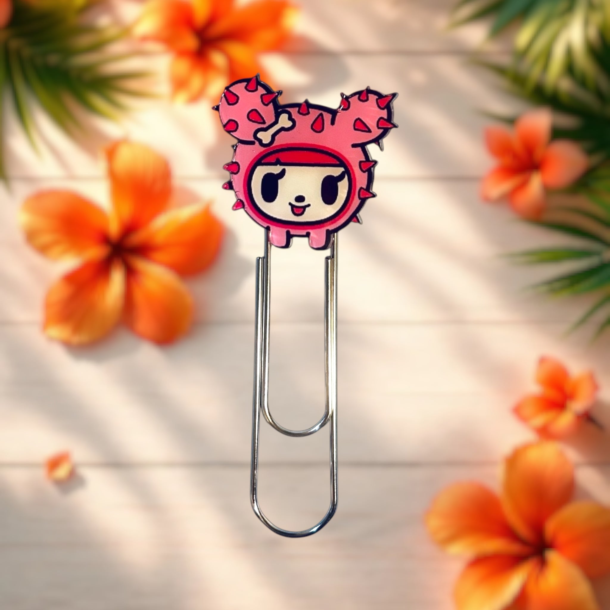 Pink Cactus Jumbo Paper Clip