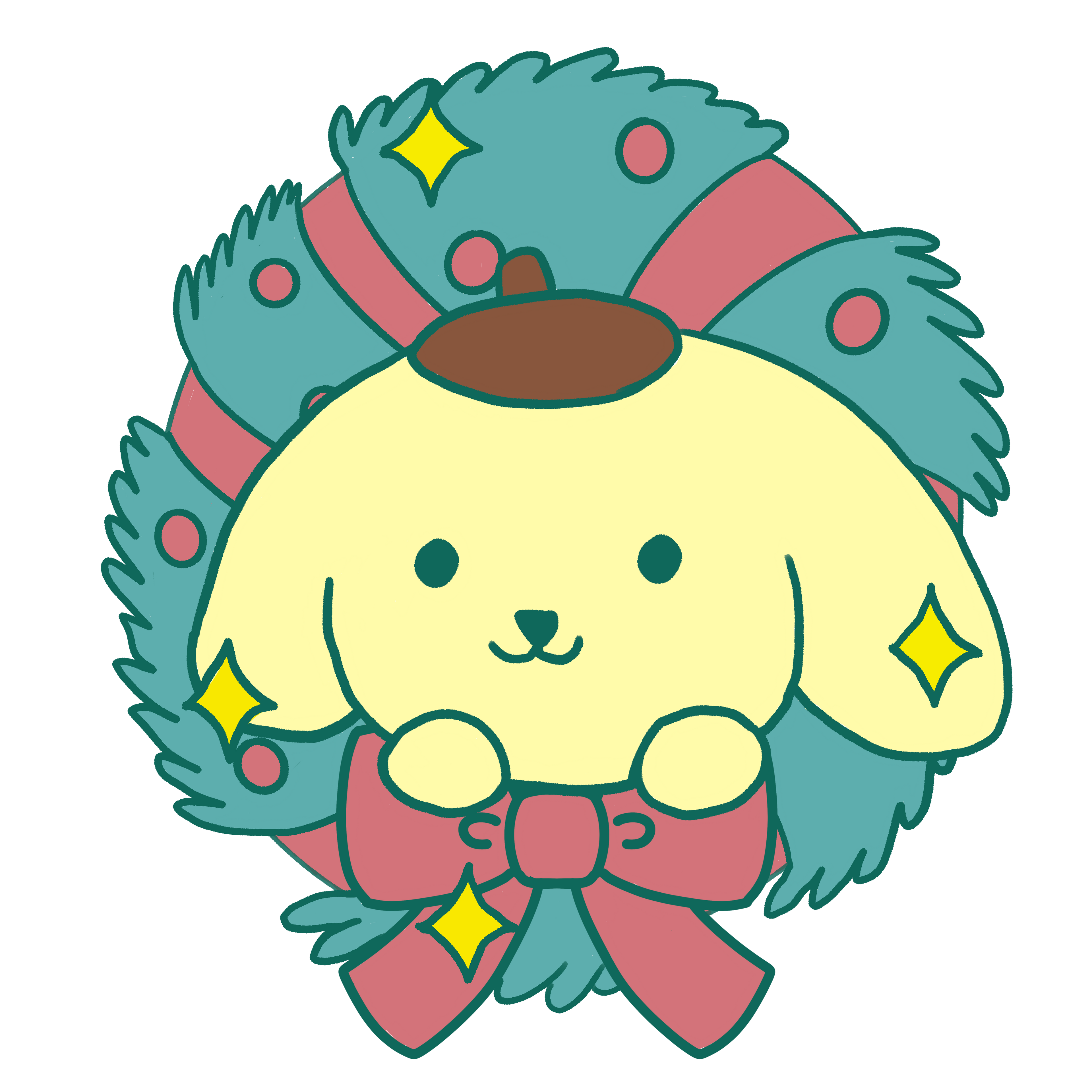 PRE-ORDER Pom Christmas 3x3” Holographic Sticker